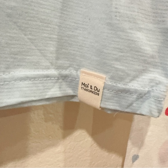 Moi & Du Rabbit & Donut Cotton Graphic Print Pajama PJ Set 6-12Month - Picture 4 of 7